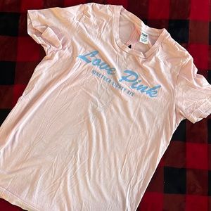 Victoria Secret PINK short sleeve teeshirt with open back. size small.